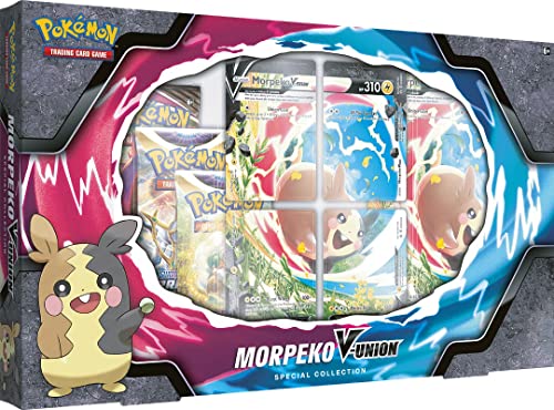 Pokemon Morpeko V-Union Special Collection Box: Includes 4 Booster Packs + Jumbo Promo!