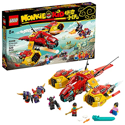 LEGO Monkie Kid: Monkie Kid’s Cloud Jet 80008 Building Kit (529 Pieces)